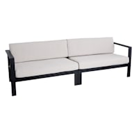 2-Piece Soho Black Steel Patio Sofa