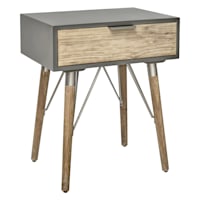 Jax Wood & Metal Accent Table