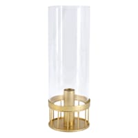 Gold Metal & Glass Lantern, 10"