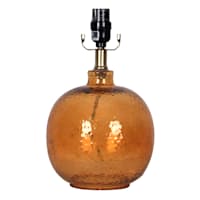 Honeybloom Yellow Textured Glass Small Lamp Base, 8"