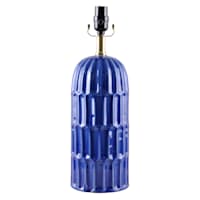 Tracey Boyd Blue Textured Ceramic Column Lamp, 18"