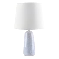 Ty Pennington Light Blue Ceramic Small Table Lamp with Shade, 18"