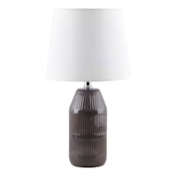 Found & Fable Dark Grey Table Lamp with Shade, 18"