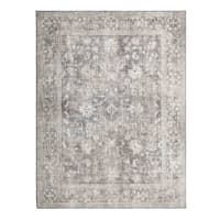 (B844) Honeybloom Vintage Distressed Medallion Accent Rug, 3x5