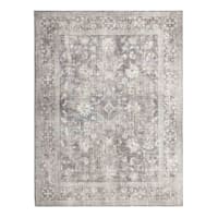 (B844) Honeybloom Vintage Distressed Medallion Accent Rug, 27x45