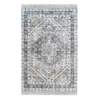 Ronin Ivory Tufted Non-Slip Area Rug, 3x5, Neutral, Sold by at Home