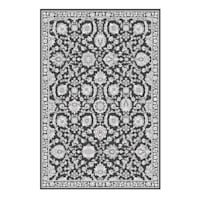 (B845) Providence Tiffany Grey Floral Accent Rug, 3x5