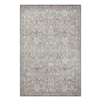 (B849) Providence Villa Grey Floral Area Rug, 8x10
