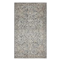 (B849) Providence Villa Grey Floral Accent Rug, 3x5