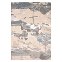 (A490) Laila Ali Cavallo Grey Abstract Area Rug, 5x7