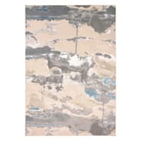 (A490) Laila Ali Cavallo Grey Abstract Area Rug, 7x10