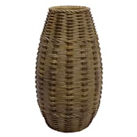Honeybloom Brown Wicker-Look Vase, 9.8"
