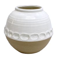 Honeybloom White Terracotta Vase, 7"