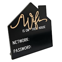 Wifi Is On The House Wood Sign, 8"
