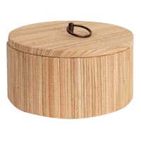 Honeybloom Round Brown Woven Box, 8"