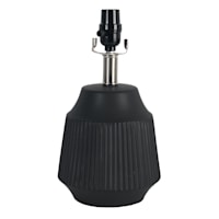 Tracey Boyd Matte Black Textured Small Lamp Base, 13"
