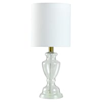 Providence Clear Glass Spindle Table Lamp with Shade, 19"