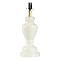 Providence White Glass Spindle Table Lamp, 19"