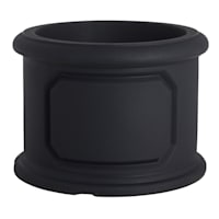 Japi Versailles Black Round Outdoor Planter, Medium