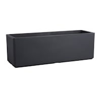 Japi Black Flat Outdoor Window Box Planter, Medium