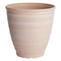 Honeybloom Yorktown Brown Round Outdoor Planter, Medium