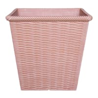 Honeybloom Terracotta Square Woven Outdoor Planter, Medium