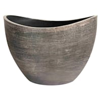 Bronze Metal Wave Outdoor Planter, Medium