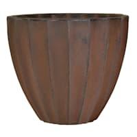 Brown Scalloped Outdoor Planter, Medium