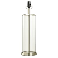 Providence Silver Clear Glass Column Table Lamp, 21"