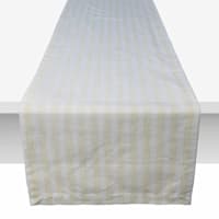 Honeybloom Almond Striped Table Runner, 72"