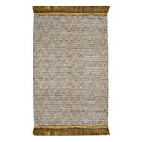 Honeybloom Yellow Jute/Chenille Accent Rug, 27x45