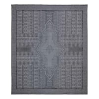 (B840) Found & Fable Bodrum Grey Tribal Medallion Area Rug, 8x9