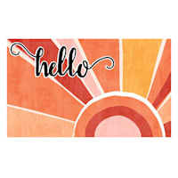 Hello Sunshine Rubber Doormat, 18x30