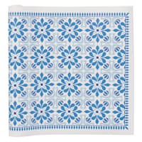 Vinyl Blue/Ivory Runner 2x5