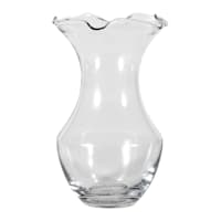 Willow Crossley Clear Glass Ruffle Edge Vase, 11"