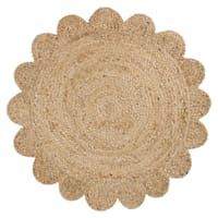 Daisy Jute Round Accent Rug, 3'