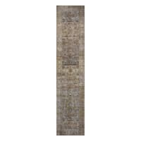 Multicolor Opal Traditional Border Runner, 2x9
