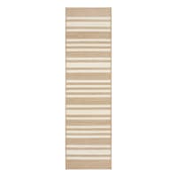(E456) Honeybloom Lester Natural Striped Outdoor Runner, 2x7