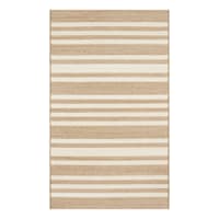 (E456) Honeybloom Lester Natural Striped Outdoor Accent Rug, 3x5