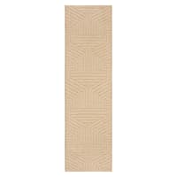 (E457) Ruby Natural Flatweave Outdoor Runner, 2x7