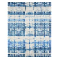 (E459) Ty Pennington Hale Indigo Flatweave Area Rug, 8x10