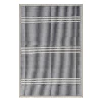 (E467) Honeybloom Terrace Blue Striped Accent Rug, 2x3