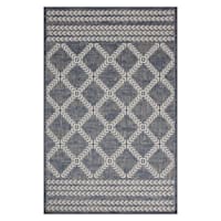 (E471) Journi Grey Diamond Design Outdoor Accent Rug, 3x5