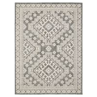 (E475) Tracey Boyd Athens Grey Diamond Design Outdoor Area Rug, 5x7