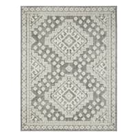 (E475) Tracey Boyd Athens Grey Diamond Design Outdoor Area Rug, 8x10