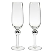 WED S/2 Silv Ball Champ Flutes