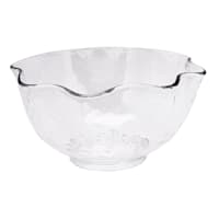 Clear Wave Rim Acrylic Serving Bowl, Small