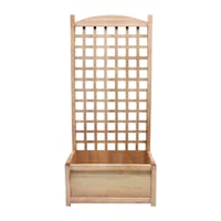 Wooden Garden Trellis with Planter Box, 36"