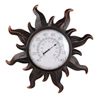 Metal Sun Garden Thermometer, 20"