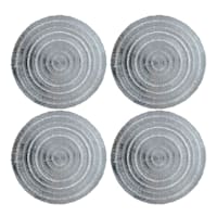 Set of 4 Audley Round Placemats, Silver